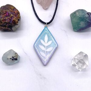 Blue and Purple Botanical Necklace